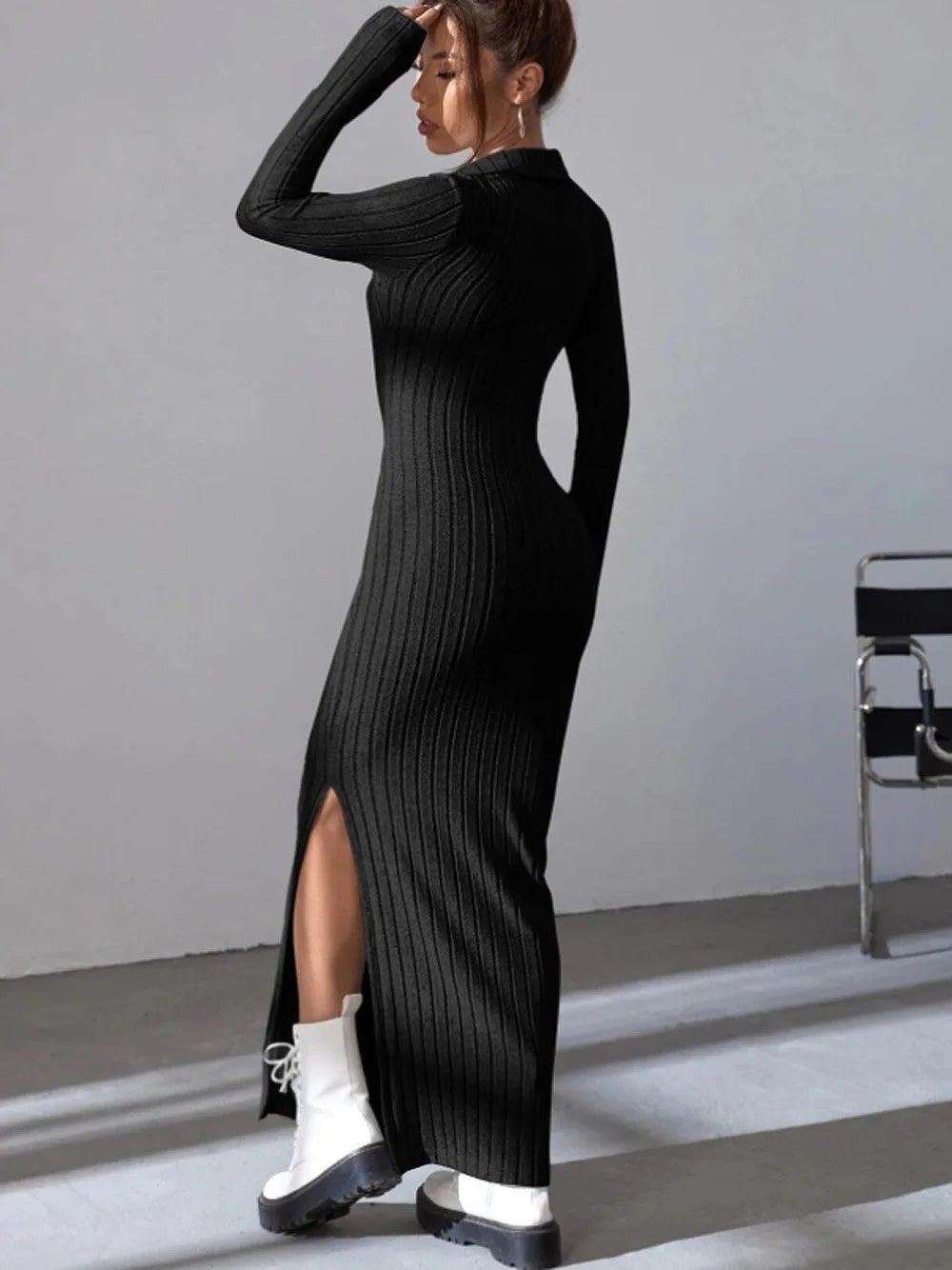 Ribbed Long Dress