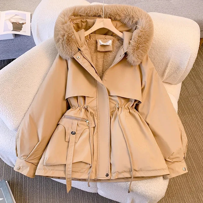 Fur Collar Hooded Parka